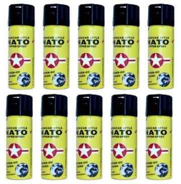 10 Stück Pfefferspray NATO „FOG“ – Extrem – 50ml zur Tierabwehr!