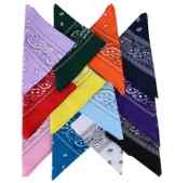 (100% Baumwolle) 12 Stk. / 12 Farben Paisley Bandana Halstuch 55 x 55 cm Kopftuch Armtuch Mischfarben Haar, Hals, Kopf Schal Nickituch Vierecktuch für Damen und Jungen