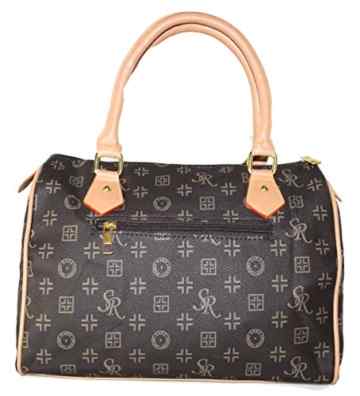 #1096 Gogo Damen Designer Handtasche Bowlingbag Braun -