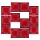 3er 6er, 9er oder 12 Pack Bandanas mit original Paisley Muster | Farbe nach Wahl