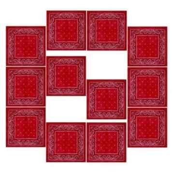 3er 6er, 9er oder 12 Pack Bandanas mit original Paisley Muster | Farbe nach Wahl -