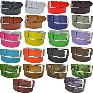 4,5cm Breit 75 Bis 150cm Bundweit ab 12,99 Euro Nickel Free Altsilber Schnalle Echt Leder Guertel 22 Farben und 16 Längen Wählbar -