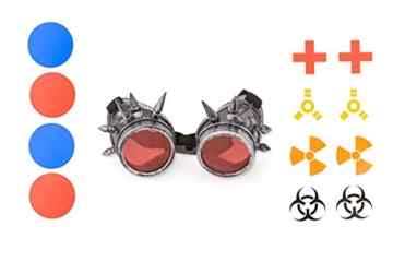 4sold (TM) Steampunk Antique Copper Cyber Goggles Rave Goth Vintage Victorian like Sunglasses all pictures -