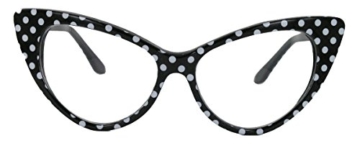 50er Jahre Damen Brille Cat Eye Nerdbrille Klarglas Brillengestell FARBWAHL KE -