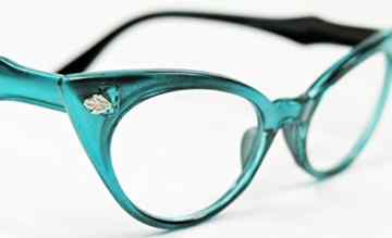 50er Jahre Katzenaugen Brille Cat Eye Modell Klarglas Mode-Brille oder Sonnenbrille C95 -