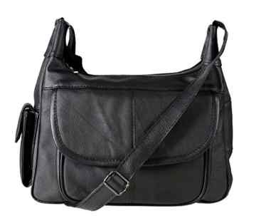 7bags 7473 Damen Schulter-Handtasche, weiches italienisches Leder -