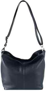 „Jessy“ Umhängetasche aus weichem Echt-Leder Made in Italy, 28x23x13 cm (B x H x T)