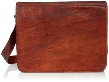 A.P. Donovan – Laptop-Tasche Leder – Business-Notebook-Case (für Geräte bis 15 Zoll) – für Büro, Uni – Schulter-Messenger Bag – zum umhängen