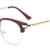ALWAYSUV Brillenfassung Metal-Bügel Klassische Brille Clear Lens Glasses Retro Brillen Fashion Glasses