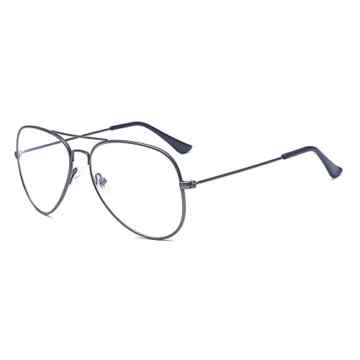 ALWAYSUV klassische Brille Metallgestell Brillenfassung Aviator Vintage Brille Dekobrillen