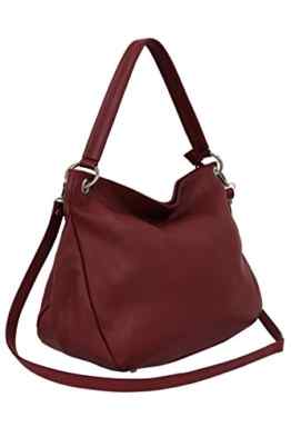 AMBRA Moda Damen echt Ledertasche Handtasche Schultertasche Beutel Shopper Umhängtasche GL002 Viele Farben