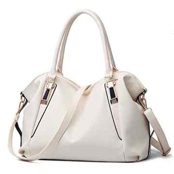 ANNE Damen Schultertasche Elfenbein Gebrochenes Handtasche PU Leder Handtaschen-