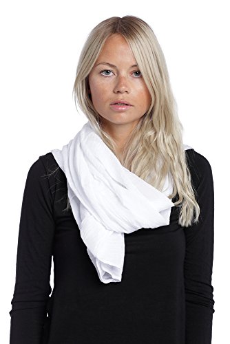 Abbino 0804 Damen Schals Tücher – Made in Italy – Viele Farben – Frühjahr Sommer Herbst Damenschals Damentücher Seidenschals Baumwolle Seide Sale Sexy Stilvoll Lang Weich Lässig Freizeit