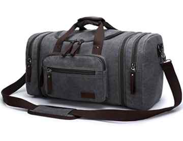 Aidonger Unisex Canvas Großräumige Handtasche Schultertasche Reisetasche