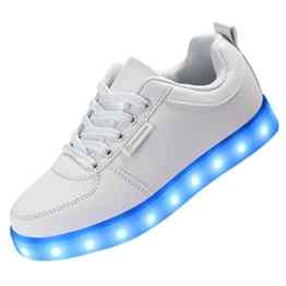 Angin-Tech LED Schuhe 7 Farbe USB Aufladen LED Leuchtend Sport Schuhe Sportschuhe LED Sneaker Turnschuhe für Unisex-Erwachsene Herren Damen mit CE-Zertifikat