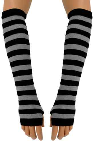 Armstulpen grau gestreift