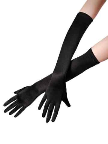 Austen – 9200 Elegante lange Satin Handschuhe in vielen Farben (Einheitsgröße)