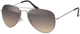 Aviator Klassiker Sonnenbrille Pilotenbrille mit Verlaufsgläsern + Feinzwirn Microfaser Brillenbeutel
