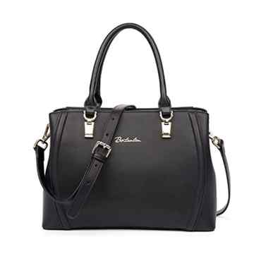 BOSTANTEN Damen Leder Schultertasche Shopper Handtasche Top Griff Umhängetasche Tote Bag