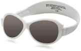 Baby Banz 00065 Sonnenbrille Retro Kidz mit elastischem Neoprenband, für Kopfumfang 40-52 cm (circa bis 2 jahre), UV400, weiß