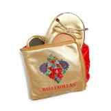 Ballerinas faltbar – BALLEROLLAS – 100% Echtleder – Wechselschuhe, gold Gr. 37/38