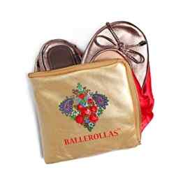 Ballerinas faltbar – Wechselschuhe BALLEROLLAS 100% Leder, bronze Gr. 36