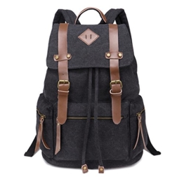 BeautyWill Neu Damen & Herren Vintage Canvas Rucksäcke/Rucksack Wanderrucksack Reiserucksack Laptoprucksack Camping Rucksack Schulrucksack Unisex Rucksack für Freizeit Outdoor Sports