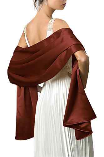 BlackButterfly Satin Hochzeit Brautjungfer Abschlussball stahlen Schärpe Schalverpackung Schal