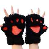 Bluelans® Niedlich Pfote Plüsch Fingerlose Handschuhe Damenhandschuhe Winterhandschuhe