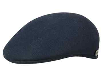 Borsalino Molinetto Flatcap Schirmmütze aus Haarfilz – blau