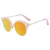 Botetrade Damen arbeiten runde Sonnenbrille Multi Color Punkte Brillen UV400 Shades