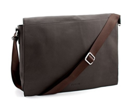 Bovari echt Leder Messenger Bag Umhängetasche Schultertasche Laptoptasche Notebooktasche (bis 15,6 Zoll) Model Metz – braun /dark brown – 39x31x9 cm – Limited Premium Edition