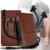 (Braun) für Doogee bei T5 (PU) Leder Gürtelclip Tasche Case Abdeckung Holster mit magnetischen Knopf + Aluminium earphonesDoogee T5 von i-Tronixs