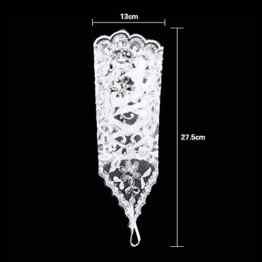 Brauthandschuhe Spitzenhandschuhe Hochzeit Braut Hochzeitshandschuhe Brautkleid Spitze Fingerlose Handschuhe mit Spitze Blumen für Hochzeitsfest ( Farbe : Weiß )