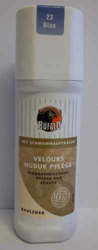 Bufalo Velours Nubuk Stic mit Auftragsschwamm 75ml Blau