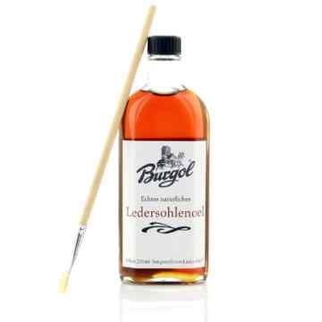 Burgol Sohlenlederöl / Ledersohlenöl mit Pinsel zum Auftragen (250ml)