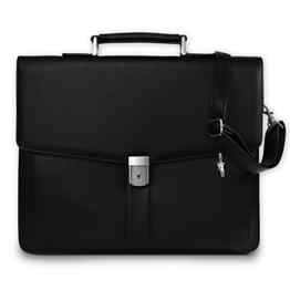 Businesstasche / Aktentasche / Dokumententasche / Schultertasche schwarz mit Laptopfach, abschließbar