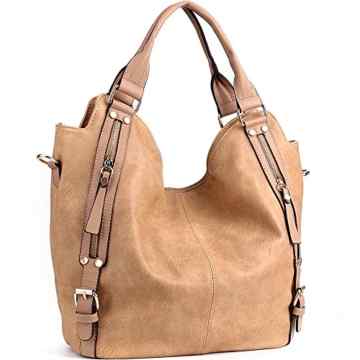 CASELAND Damen Schultertasche Henkeltaschen für Frauen PU Leder Tote Damen Henkeltasche Grosse Kapazität Hobo Henkeltaschen (L:31CM * H:36CM * W:15CM)