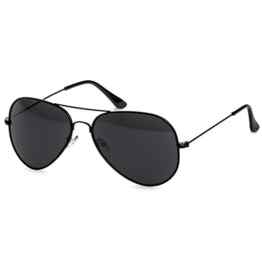CASPAR PREMIUM Unisex Classic Aviator Pilotenbrille / Sonnenbrille – viele Varianten – SG032, Farbe:silber / schwarz getönt