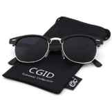 CGID CN56 Clubmaster clubma Retro Vintage Sonnenbrille im angesagte 60er Browline-Style mit markantem Halbrahmen Sonnenbrille,Brillen trends 2016