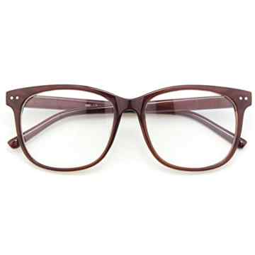CGID CN81 Damen Herren Styler klassische Nerdbrille Streberbrille Pantobrille 80er Jahre Klarglas Fashion Oversized Nerd Geek Style