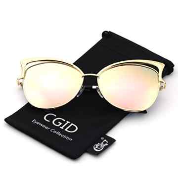 CGID Moderne Modische Spiegel Polarisierte Katzenauge Sonnenbrille Brille UV400