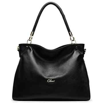 CLUCI Damen Ledertasche Schultertasche Umhängetasche Shopper Markentasche Tote Bag