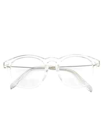 CN88 Klassische Nerdbrille rund Keyhole 40er 50er Jahre Pantobrille Vintage Look clear lens