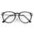 CN92 Klassische Nerdbrille rund Keyhole 40er 50er Jahre Pantobrille Vintage Look clear lens