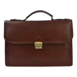 CTM Unisex Business-Tasche, Aktentasche aus echtem Leder hergestellt in Italien D7004 – 38x27x7 Cm