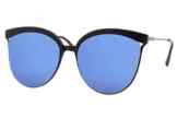 Cheapass Sonnenbrille Cat-Eye Groß Gold Schwarz Verspiegelt XXL UV-400 Damen Frauen