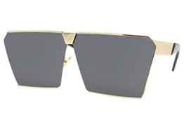 Cheapass Sonnenbrille Damen Gold Silber Verspiegelt Rechteckig Groß XXL Designer-Brille UV400 Festival Fashion Damen