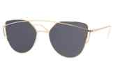 Cheapass Sonnenbrille Damen Schwarz Gold Silber Verspiegelt Designer-Brille UV-400 Metall Damen Frauen