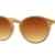 Cheapass Sonnenbrille Rund Holz Braun Blau Verspiegelt UV400 Retro Vintage Plastik Unisex
